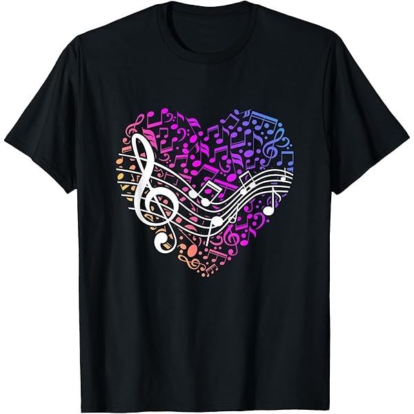 Amazon.com: Music Graphic Art Design Shirt, silver Treble Clef T