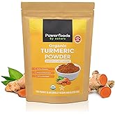 Powerfoods by Nature High Curcumin Organic Turmeric Powder – 1 lb | 100% Pure & Natural, Premium Quality Superfood to Reduce Inflammation | USDA Certified Organic | Sourced from India
