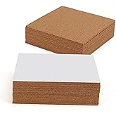 SHEUTSAN 40 Pcs 6 x 6 Inch Self Adhesive Squares Cork Sheets, 1/12 Inch Cork Coaster Backing, Sticky Back Board for DIY Crafts, Tiles