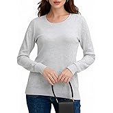 GENUWII Sweaters for Women Long Sleeve Crewneck Lightweight Casual Pullover Sweaters Tops