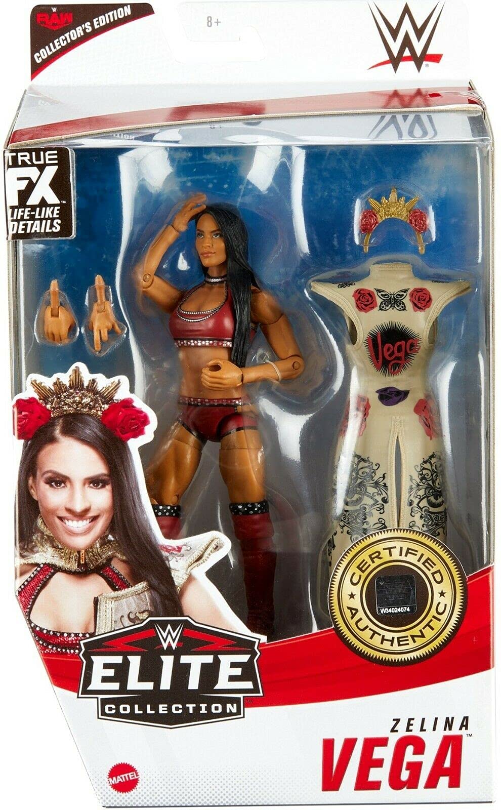WWE RAW Collection Series - Zelina Vega - Action Figure - Collect Iconic Figures of the Most Popular WWE Superstars - Approx. 6 Inches