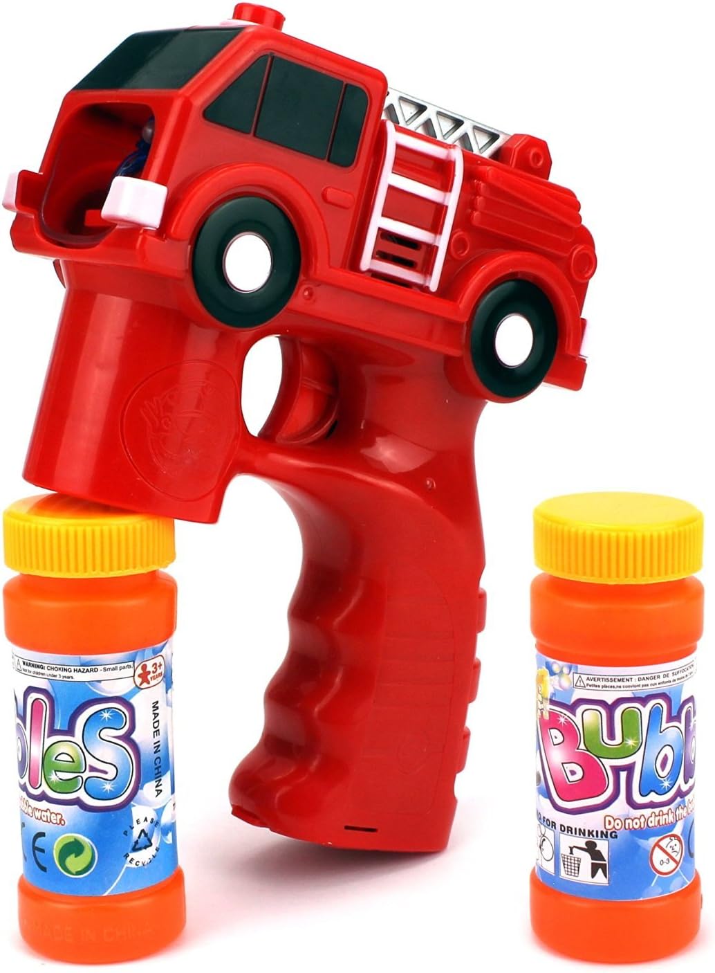 Fire Truck Light Up Bubble Gun Blaster Shooter with Sirens and Music