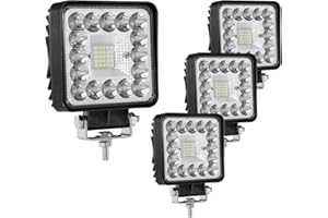 LED Tractor Work Lights, Golf Cart Lights 4 Inch 4 Pcs Cube, Driving Fog Off Road Light 120W for Motorcycles Jeep Trucks Pick
