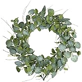 LLZLL 20inch Eucalyptus Wreaths for Front Door Spring and Summer Green Wreath with Berries Farmhouse Door Wreath Year Round Wreaths for Front Door Indoors
