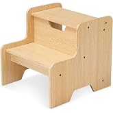Melissa &amp; Doug Kids Wooden Step Stool - Light Natural Finish