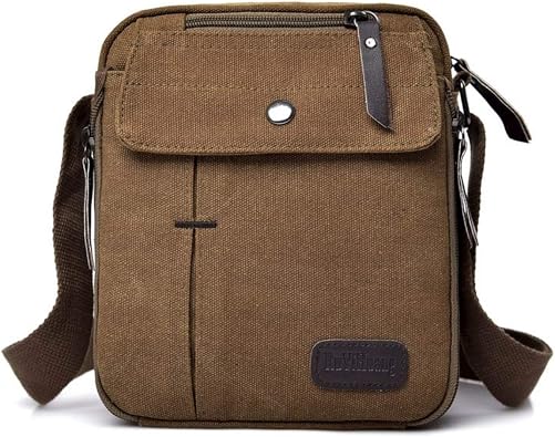 Amazon Mt S Shop ショルダーバッグ ミニ メンズ 縦型 斜めがけ 帆布 多機能 7 9インチ収納 ベルトポーチ Sh331 ブラウン Mt S Shop ショルダーバッグ