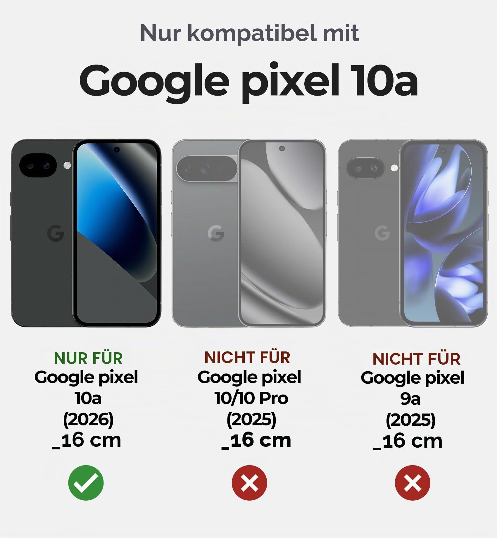 Dexnor Kompatibel mit Google Pixel 10a Hülle mit Eingebaute Schiebekamera Abdeckung&Displayschutz&Kickstand, Schwerlast Stoßfestes Robustes Handyhülle Ganzkörper Stoßfänger Schutzhülle - Schwarz 2