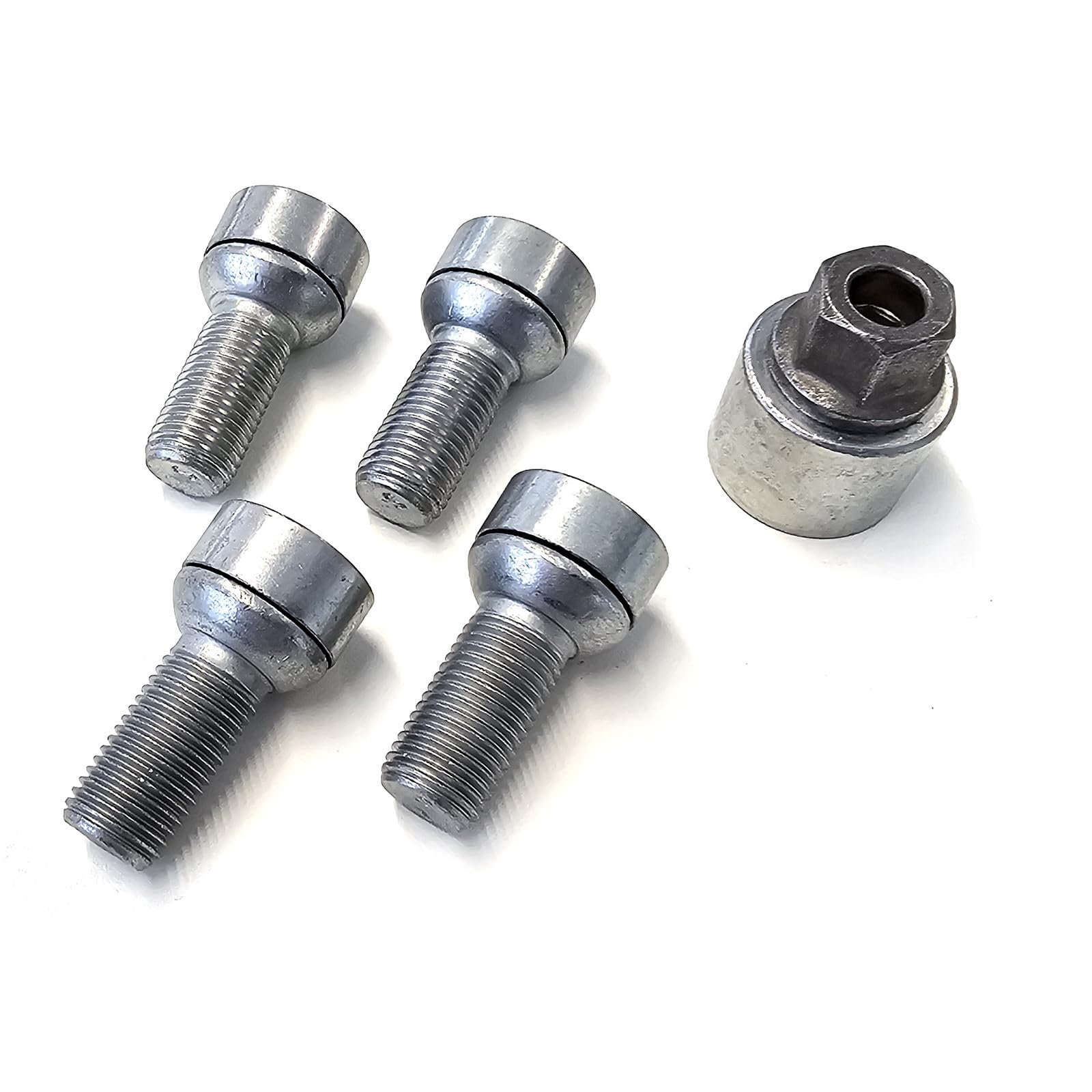 Skoda 000071597C Original Wheel Lock Wheel Bolts Set Rim Lock Anti-Theft M14 x 1.5 x 27