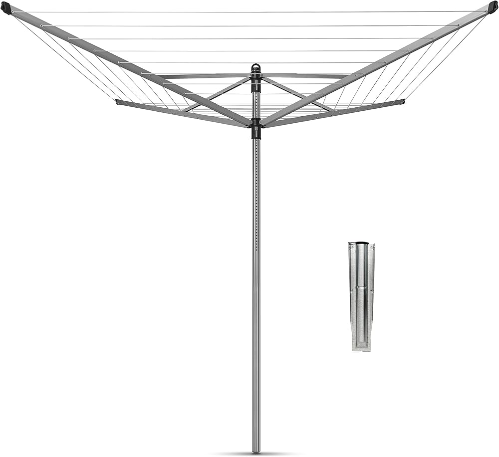 Brabantia Lift-O-Matic 40 m Rotary Clothes Dryer Umbrella System UV Proof