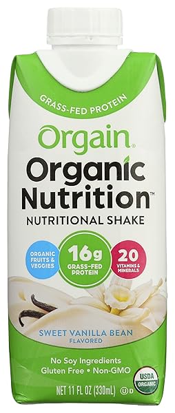 ORGAIN, NUTRI SHAKE SWEET VANILLA BEAN ORGANIC, 11...