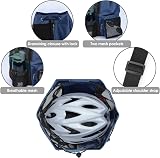 WANDF Swim Bag Mesh Drawstring Backpack with Wet Pocket Dark Blue view 6