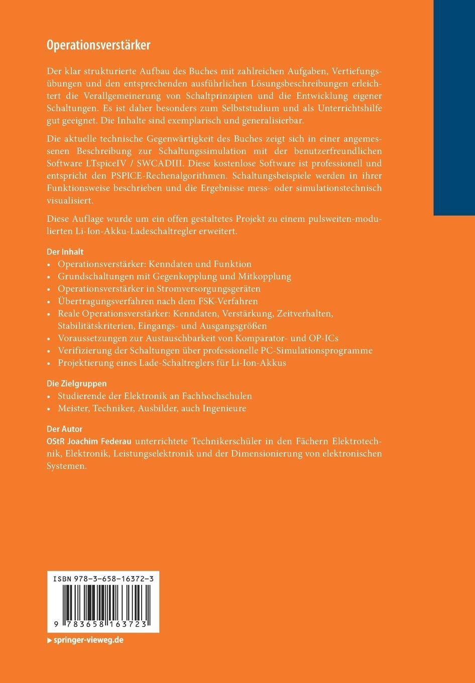 Operationsverstarker Lehr Und Arbeitsbuch Zu Angewandten Grundschaltungen Amazon De Federau Joachim Bucher