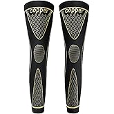 SKDK Copper Full Leg Sleeves Long Compression Leg Sleeve Knee Sleeves Protect Leg for Man Women Basketball, Arthritis Cycling Sport Football, Reduce Varicose Veins and Swelling of Legs