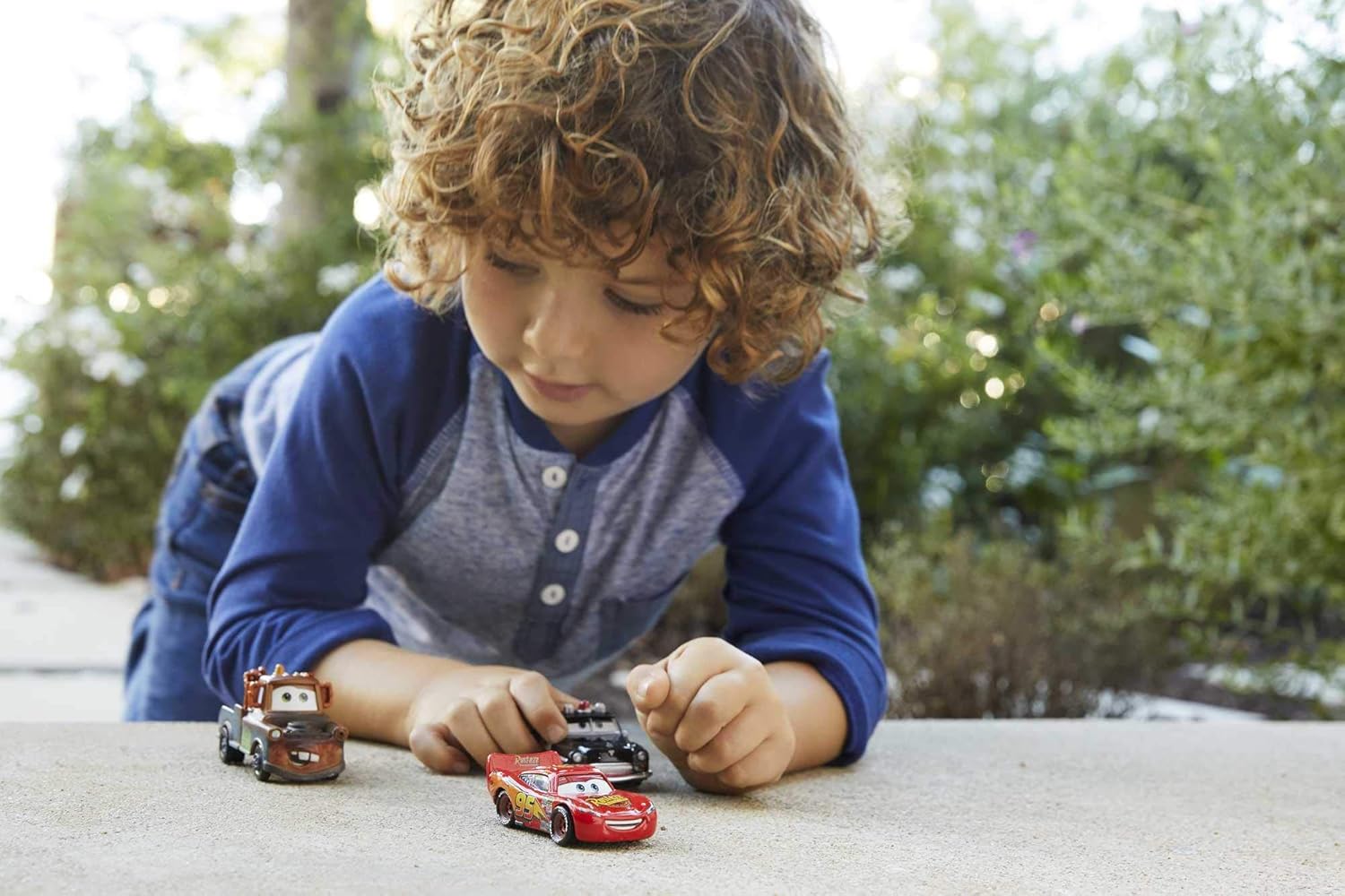Disney Pixar Cars Radiator Springs Die-Cast Toy Vehicles 3-Pack, 1:55-Scale, With Lightning McQueen, Sheriff & Mater, Gift For Kids Age 3 Years and Older: Toys & Games
