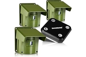 Guardline 1320 Foot Range Wireless Driveway Alarm [3 Motion Detector Alarm Sensors & 1 Receiver] Weatherproof Outdoor Security Alert System for Home & Property