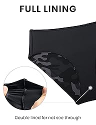 CRZ YOGA Bikini Bottoms for Women Mid Rise Full