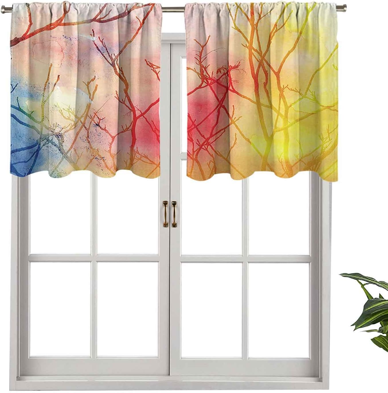 Hiiiman Cenefa moderna para ventana, diseño de árbol milagroso en un