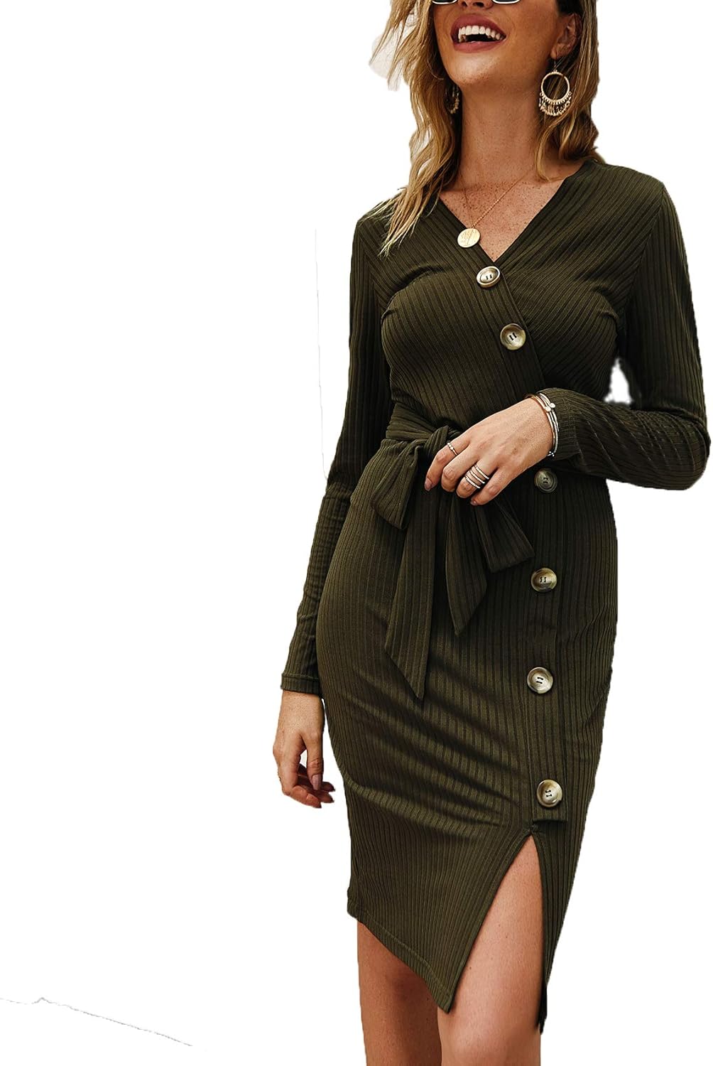 sweater dress button down