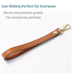 UTreers Wristlet Strap, Genuine Leather Keychain