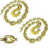 YATOINTO 2-Pack Grade 80 Trailer Safety Chain 36 Inch with 5/16'' Clevis Snap Hook | Heavy Duty Transport Chain WLL 21,000 lbs for Towing