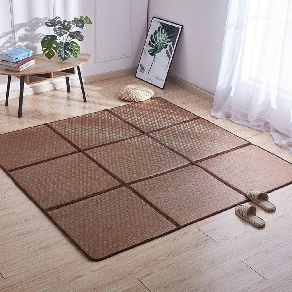 Amazon Com Gww Summer Foldable Cool Rug Rattan Floor Mat Japanese