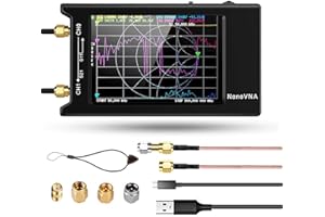 SDRGEEK NanoVNA-H4 Vector Network Analyzer 10k-1.5GHz with 4"Touchscreen for Antenna Analyzer HF VHF UHF Standing Wave Measuring S Parameters Voltage Standing Wave Ratio Phase Delay Smith Chart