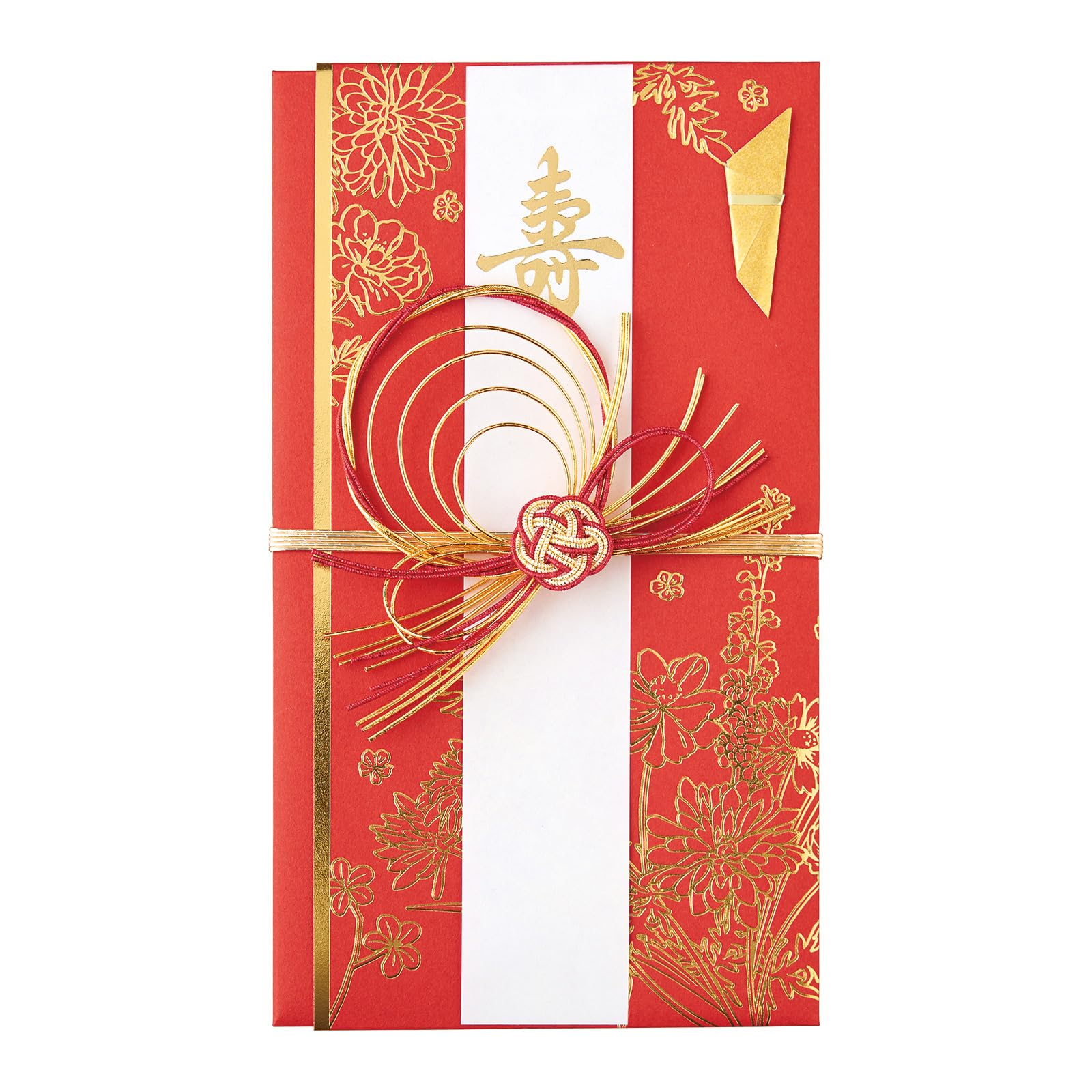 マルアイ 祝儀袋 結婚式 デザイン 洋風 百花 金封 赤 1枚 キ8R商品画像