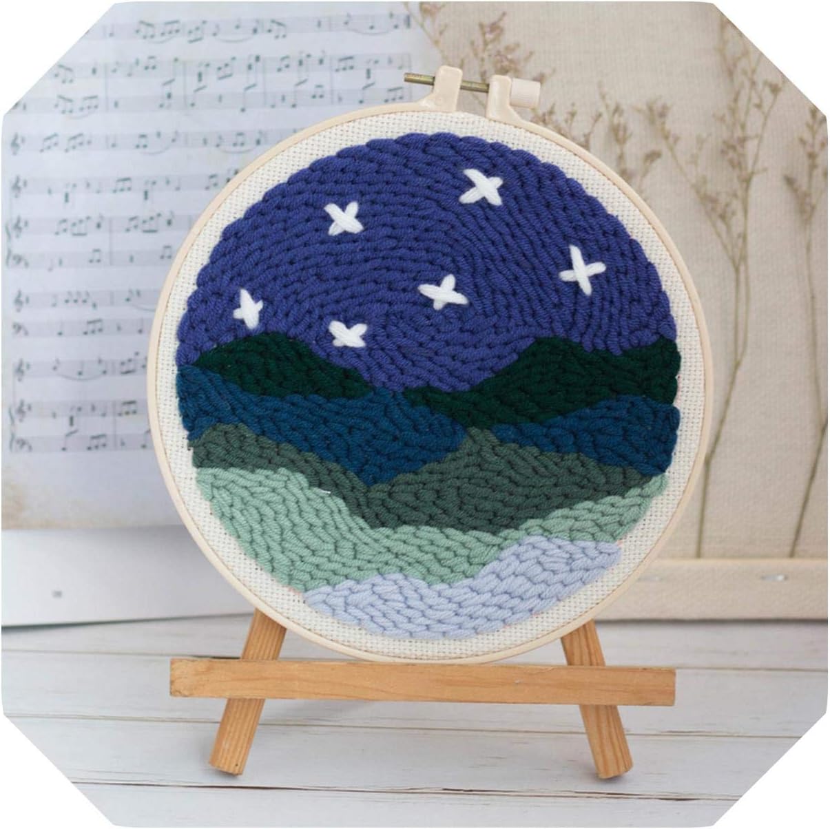 Cross Stitch Supplies Landscape DIY Punch Needle