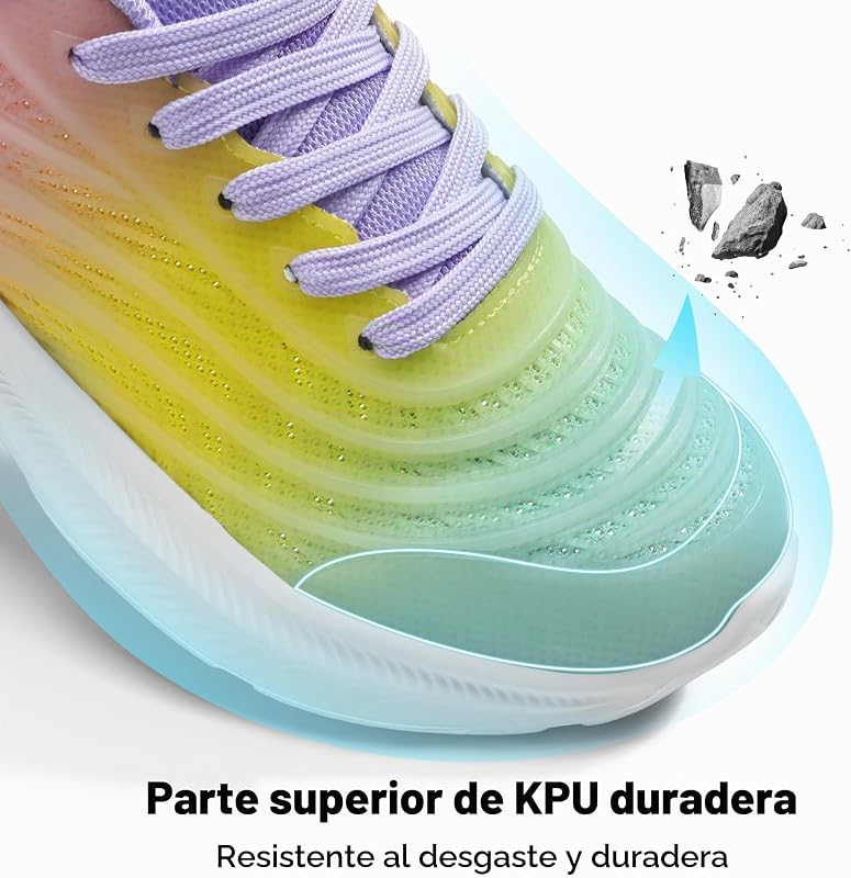 Sapatilhas de corrida para crianças, arco-íris/roxo, 28,5