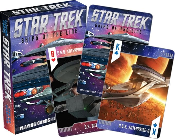 Aquarius Star Trek- Schiffe der Line Spielkarten Deck