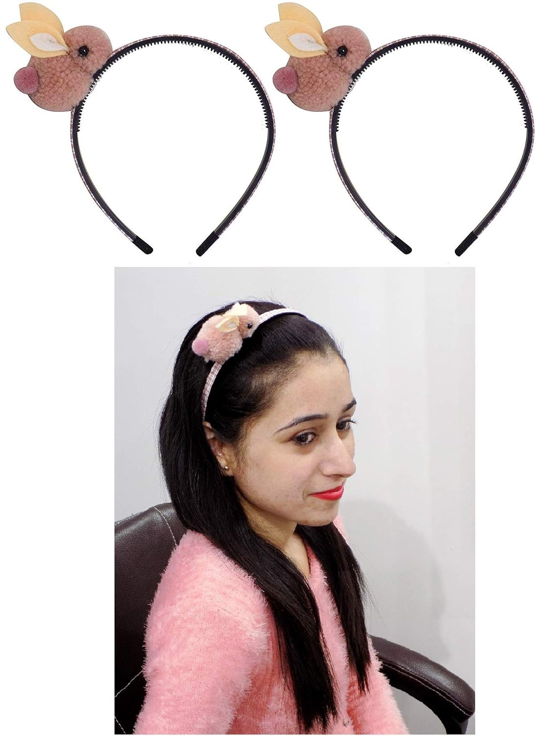 Wizme Set Of 2 Rabbit Style Designer Hair Bands Hair Accessories