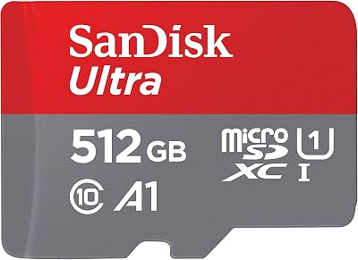SanDisk Ultra 512GB microSDXC UHS-I U1 A1 Memory Card w/ SD Adapter