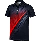 uideazone Boys Polo Shirts Dry Fit Performance Golf Short Sleeve Casual School Uniform Size 5-14
