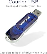 Integral 128GB USB 2.0 Flash Drive Courier Blue - Translucent Capless Design view 2