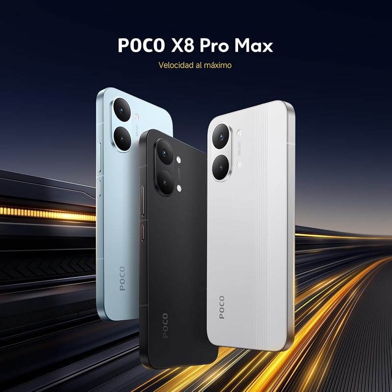 POCO X8 Pro MAX Smartphone de 12+512GB Negro Batería de 8500mAh