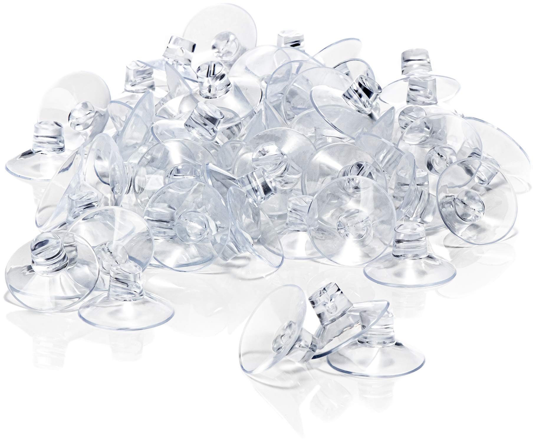 com-four® 80x Suction Cup with Cable Slot for Fairy Lights and Window Decoration - Strong Window knobs for Window Attachment for Christmas, Easter, Autumn, New Year's - Suction Cup Holder Ø 45 mm