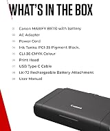 Canon MAXIFY BX110 Compact Printer Wireless USB C Battery view 7