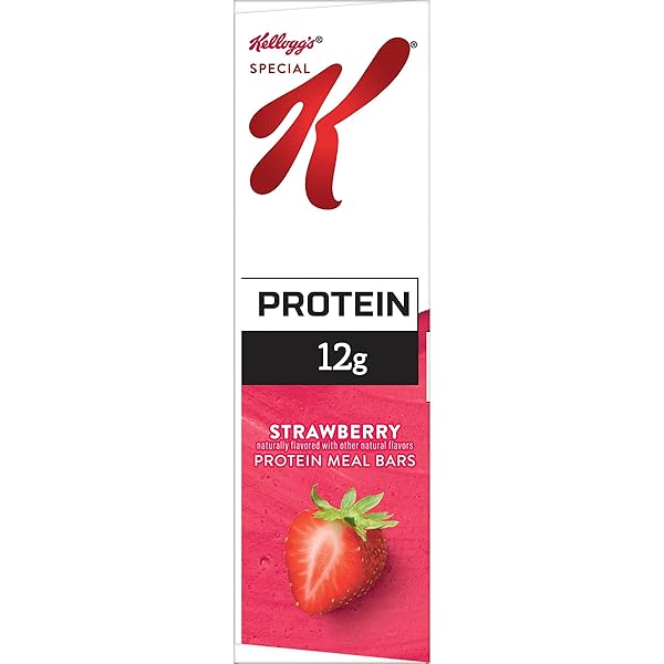 SPECIAL K BAR PROTEIN MEAL BARS, 12G PROTEIN SNACKS, MEAL REPLACEMENT, STRAWBERRY, 9.5OZ BOX (6 COUNT)