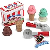 Ice Cream Scoop Set: Play Food Set Bundle with 1 Theme Compatible M&D Scratch Fun Mini-Pad (04087)