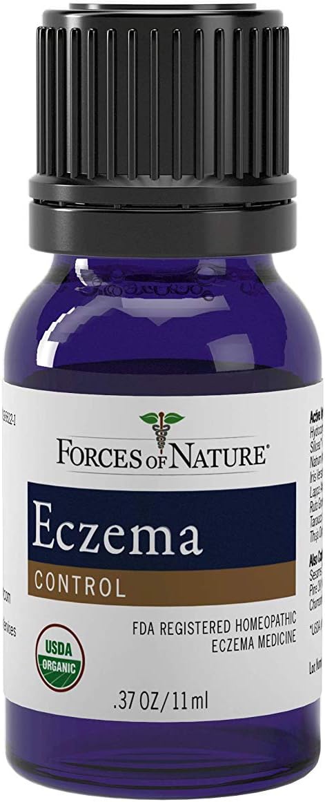Forces of Nature – Natural, Organic Eczema Care (11ml) Non GMO, No Harmful Chemicals or Steroids –Relieve Dry, Itchy, Red, Irritated Skin while Soothing, Restoring Skin: Health & Personal Care