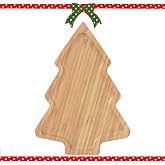 Bamboo Christmas Tree Charcuterie Board | Christmas Tree Shaped Cutting Board, Wooden Platter Serving Tray Cheese Appetizer T