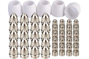 KERUE P80 Plasma Cutter Nozzle Electrodes Consumables 1.7 Tip 100Amp 45pcs Kit