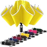 Bodyguard Inverted Umbrella - Large Windproof for Rain & Sun, Compact Reverse With Reflective Stripe, Teflon-Coated for Women Men, Travel Folding With Cover Bag