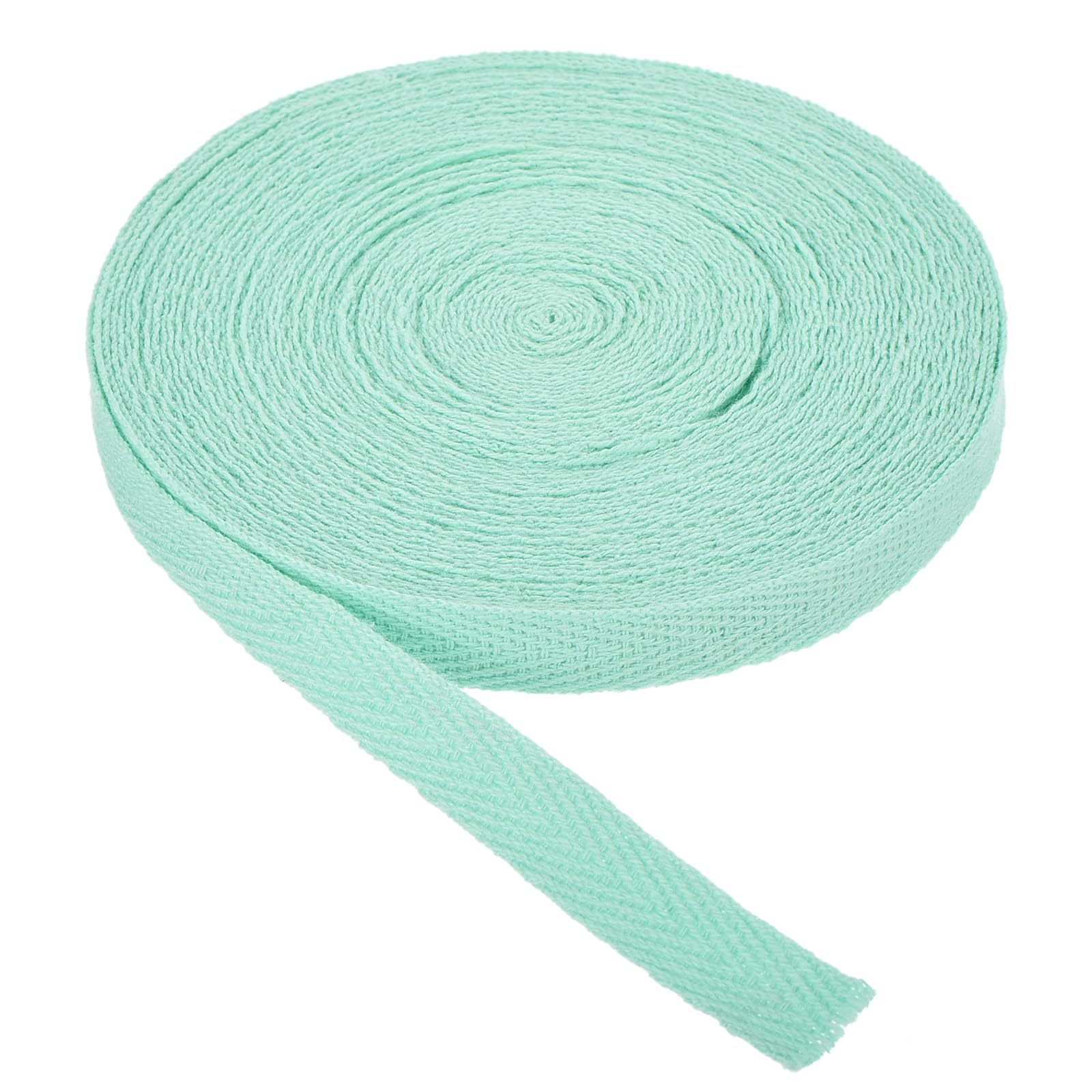 PATIKIL Cotton Twill Tape 10mm(3/8 Inch) 10 Yards Cotton Ribbon Bias Binding Tapes Herringbone Webbing Trim for Sewing Gift Wrapping Craft DIY Fresh Green - 9m