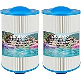 RARAYC 6CH-940 Spa Filter Cartridge Replacement - Compatible with PWW50P3 (NOT PWW50P4), FC-0359, 817-0050 - 8-1/4" 50 sq.ft Threaded Pool Filter with Trilobal Fabric - 2 Pack