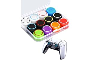 24 PCS Premium Silicone Thumb Grips for PS4/PS5/Xbox Controller, Multiple Colors Non-Slip Joystick Caps & Thumbstick Grips, U
