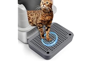 Bartuke Cat Litter Box Ramp with Filter Function, Cat Litter Box Step Mat for Self-Cleaning, Easy to Clean, Cats Pedal Step S