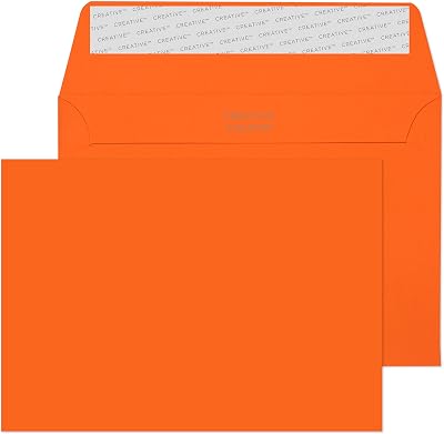 Blake Creative Colour Envelopes 15105 Pumpkin Orange C6 162 x 114 mm 120 g/m² 25