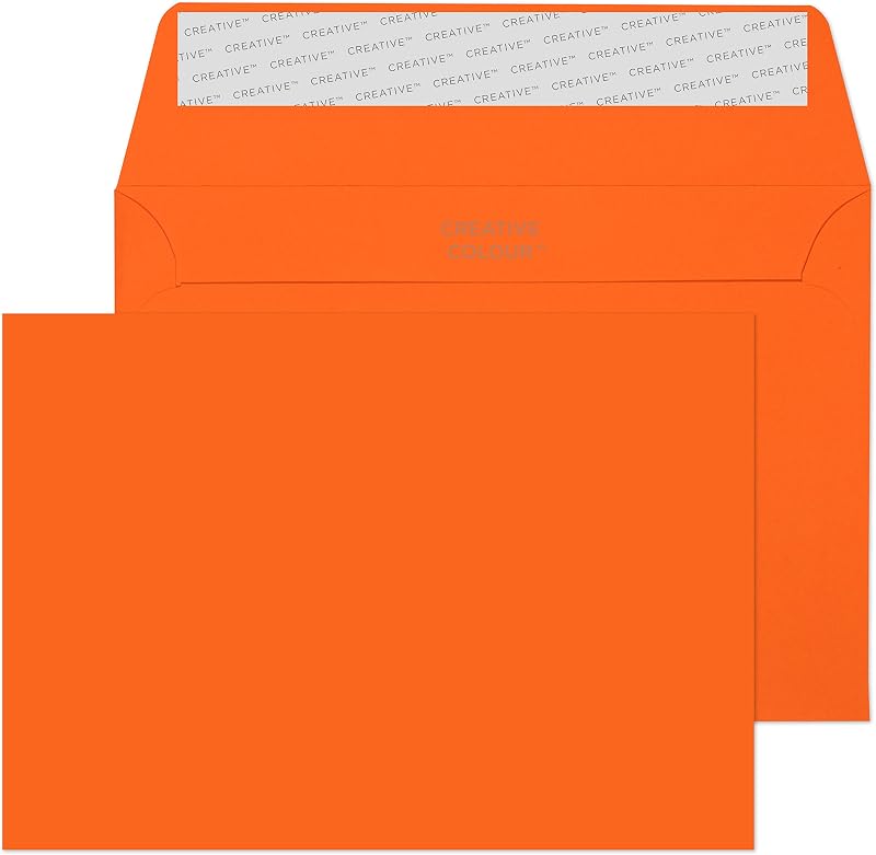 Blake Creative Colour Envelopes 15105 Pumpkin Orange C6 162 x 114 mm 120 g/m² 25