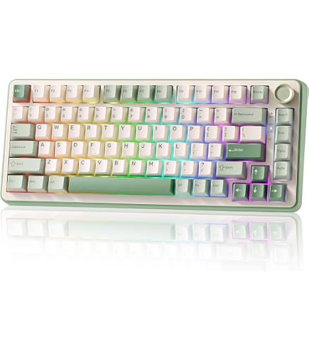 Amazon.com: YUNZII AL80 Wireless Mechanical Keyboard(Silver, Cocoa